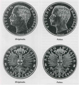 Un falso molto pericoloso del 20 lire 1905 “Aquila araldica”