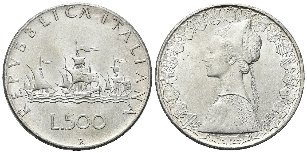 500 LIRE CARAVELLA O BIGA