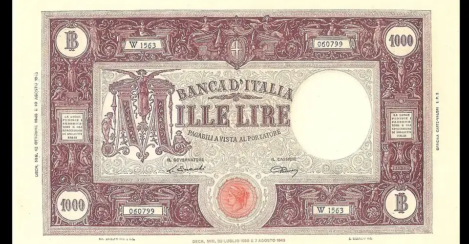 Le banconote del miracolo italiano